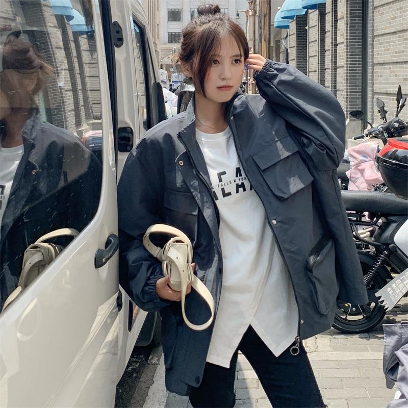 21年秋季新款！！大口袋超酷工装外套Q97P125K178，女装短外套，两个王小姐