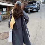 春款现货！长款单排扣风衣Q139P165K258，女装风衣，两个王小姐