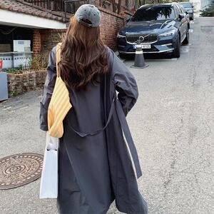 春款现货！长款单排扣风衣 Q139P165K258图片