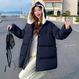 新款！毛领披肩90羽绒服D328P305K418，女装羽绒服，两个王小姐