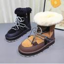 2025新款真皮抗寒下防水加绒加厚保暖羊毛雪地靴女增高厚底棉鞋靴