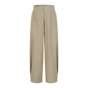 女士中腰绗缝打褶收脚萝卜休闲裤 MHV ARCHIVE