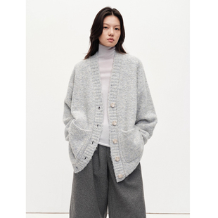 毛衣 羊毛混纺圈圈毛女士开衫 MHV ARCHIVE