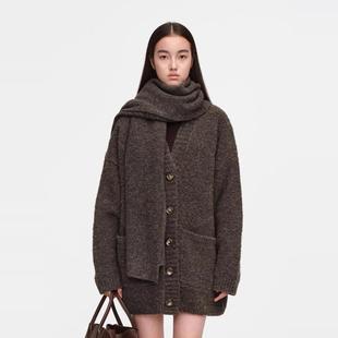 女士宽松圈圈毛长款 羊毛混纺 围巾 ARCHIVE MHV