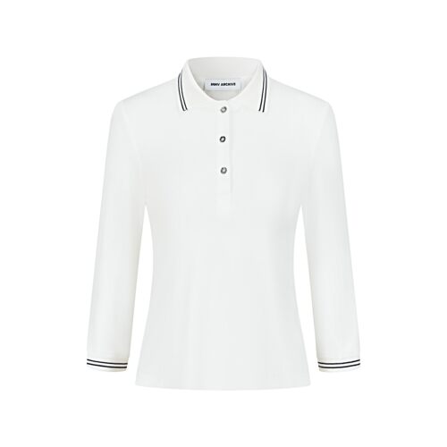 MHV ARCHIVE 复古常青藤学院 收腰七分袖POLO衫