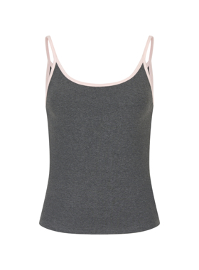 MHV ARCHIVE 撞色拼接坑条女士弹力针织吊带背心