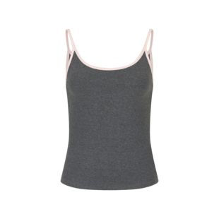 MHV 撞色拼接坑条女士弹力针织吊带背心 ARCHIVE