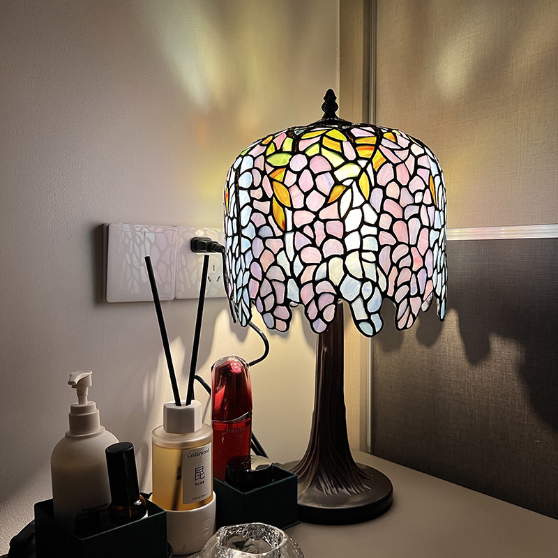 【粉紫藤】帝凡尼全铜收藏复古典唯美柔粉温馨高雅艺术装饰台灯,家装灯饰光源,装饰台灯,淘宝优惠券,粉丝福利购,淘宝优惠卷