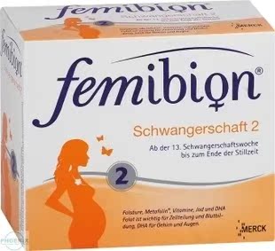 µÂ¹úÖ±ÓÊÕýÆ·Ôи¾Ò¶ËáFemibion2½×¶ÎDHA+Ò¶Ëá+µâ »³ÔÐ13ÖÜÆð