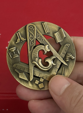 锌合金欧美共济会青铜金属徽章