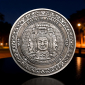 柬埔寨KHMER SMILE吴哥窟纪念币高棉 微笑文创旅游硬币礼品45mm