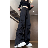 百搭潮流休闲长裤 美式 男女春秋高街潮牌宽松阔腿直筒薄款 裤 子 工装