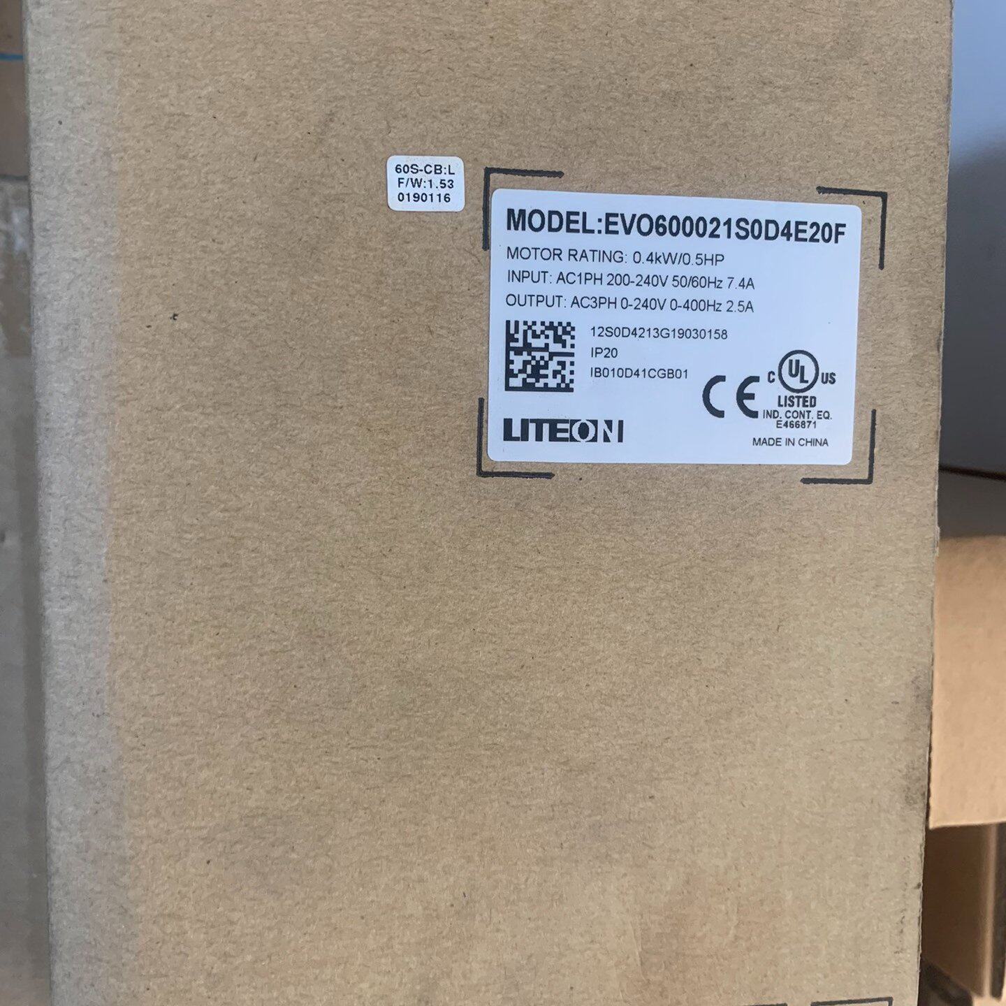 D4E20F 光宝 变频器 2.2KW 三相380V 电机调速器 工业节能/修或换