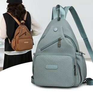 多功能双肩包女2025新款牛津布休闲百搭旅游小背包通勤斜挎胸包包