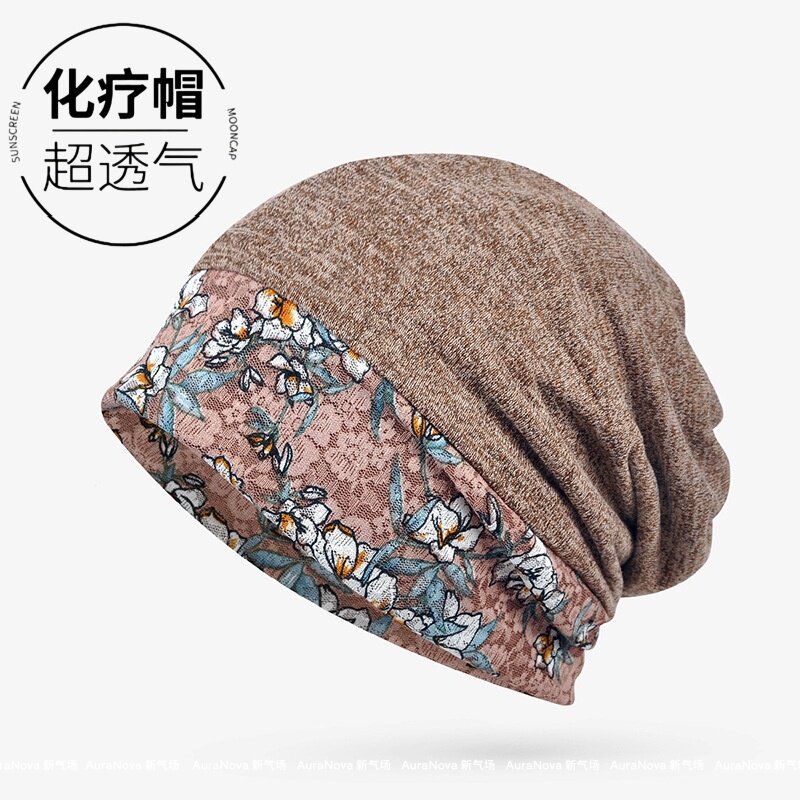 化疗后女士光头帽子夏中老年妈妈透气薄款术后适合脱发戴的包头帽
