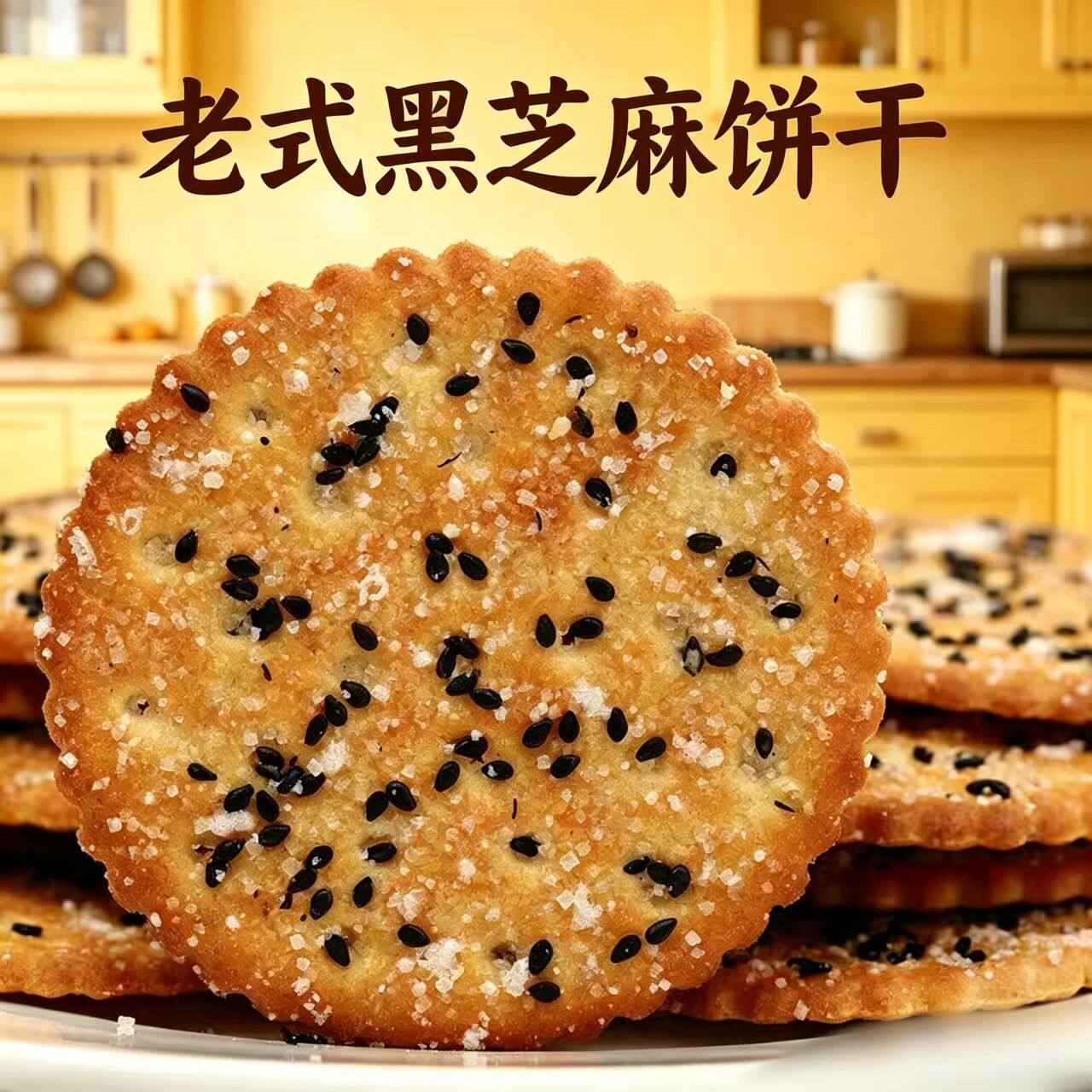黑芝麻王老式饼干整箱
