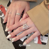 RecoPan坏天使系列 时髦戒指女 原创小众设计感重工星星满钻个性