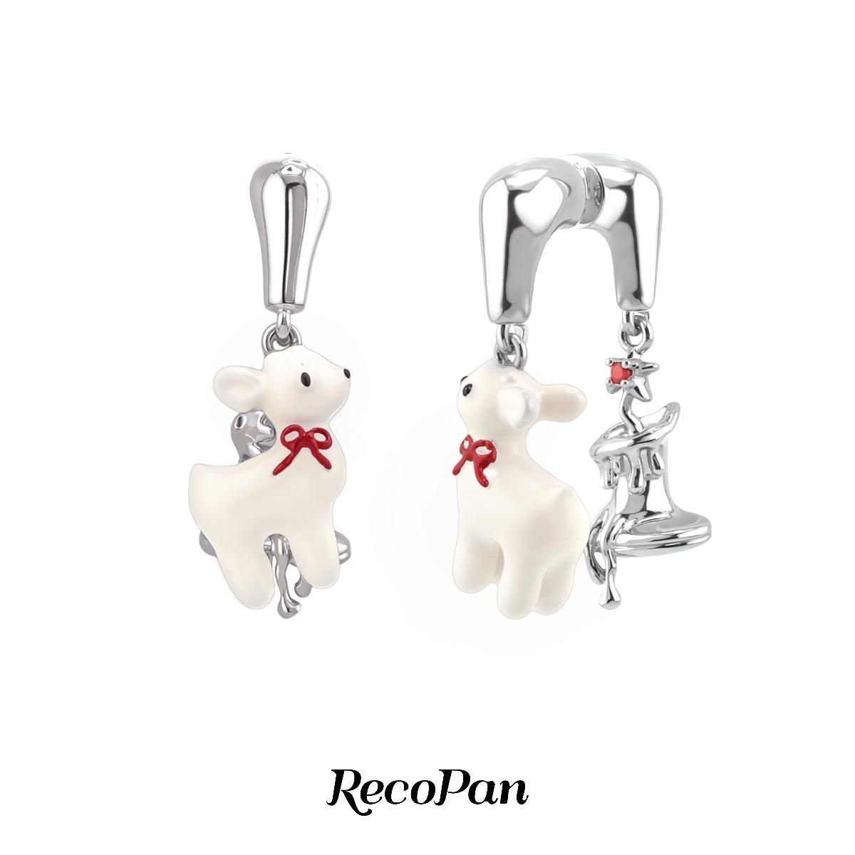 明星同款原创小鹿蜡烛耳环