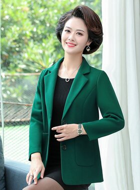 w21春秋外套中老年女2026新款妈妈气质洋气西装春装d08短款小西服