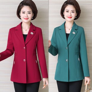 小西服 上衣a05短款 n25春秋外套中年女士40岁50妈妈洋气西装 春装