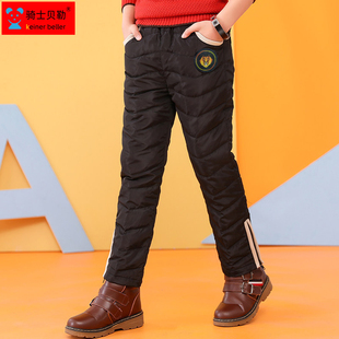 童装新款男童羽绒裤外穿儿童保暖裤男孩加厚中大童学生白鸭绒裤