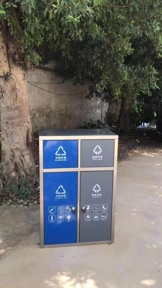 大容量不锈钢垃圾桶绿卓四分类