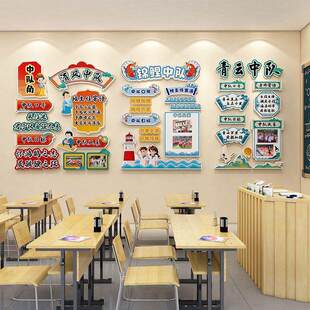 少先队班级竹梦中队角氛围布置墙贴中小学教室黑板报装饰文化墙贴