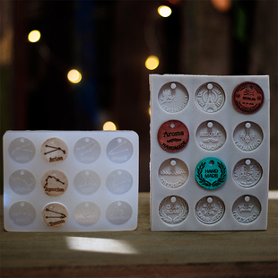 十二星座小圆牌硬币硅胶模具翻糖巧克力蛋糕装饰滴胶黏土手工石膏