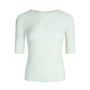 简洁大气好搭配 一线成型圆领针织衫 SS2520四季 可穿女精纺羊毛短袖