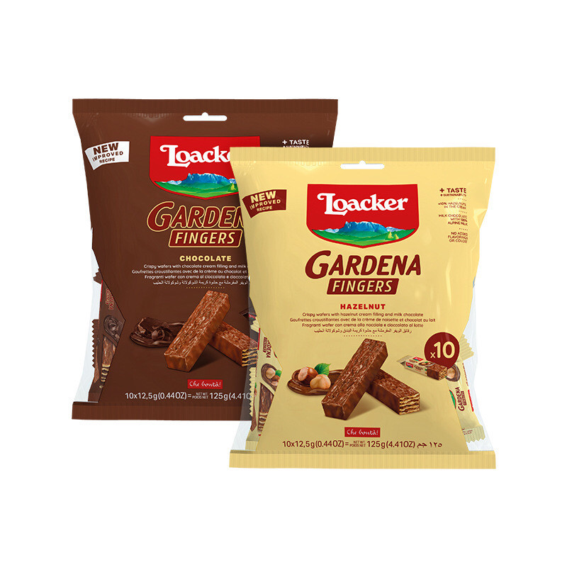 意大利莱家进口Loacker巧克力手指威化饼干榛子巧克力休闲小零食