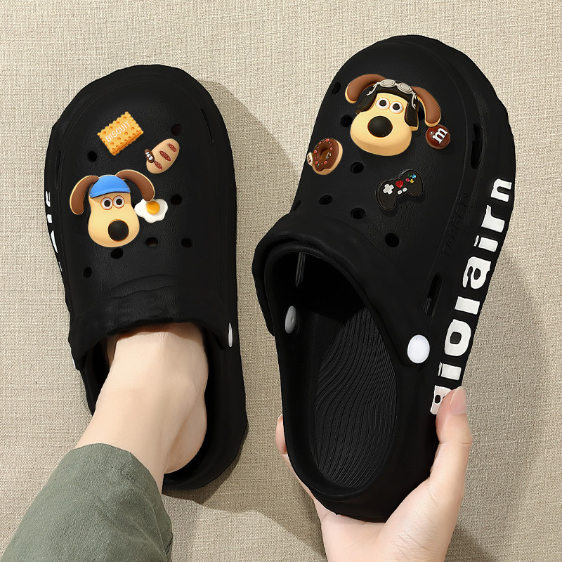 踩屎感洞洞鞋男款外穿夏季2024新款防滑运动沙滩包头半拖凉鞋男士,流行男鞋,包头拖,淘宝优惠券,粉丝福利购,淘宝优惠卷