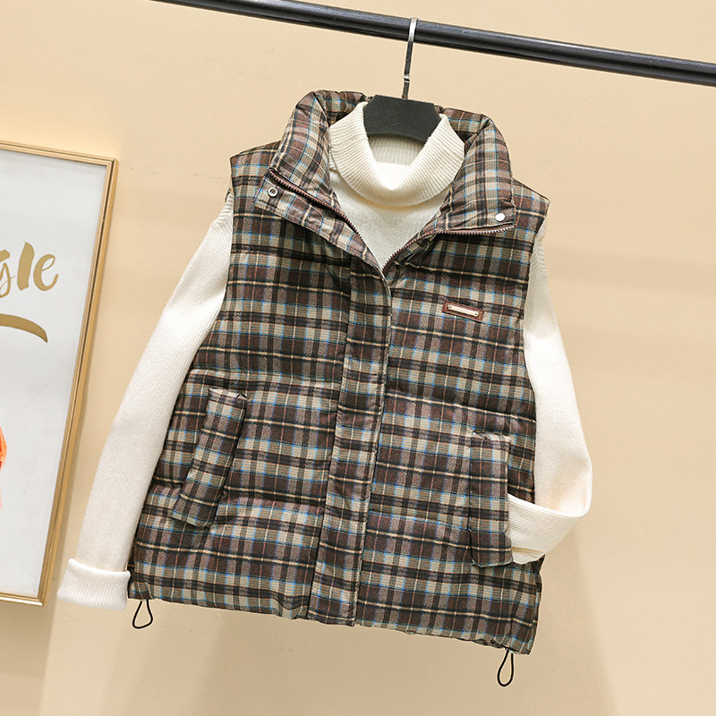 秋冬羽绒棉马甲女背心坎肩马夹