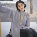 拾芳秋冬明制汉服加绒立领弓袋袖 日常百搭马面裙上衣