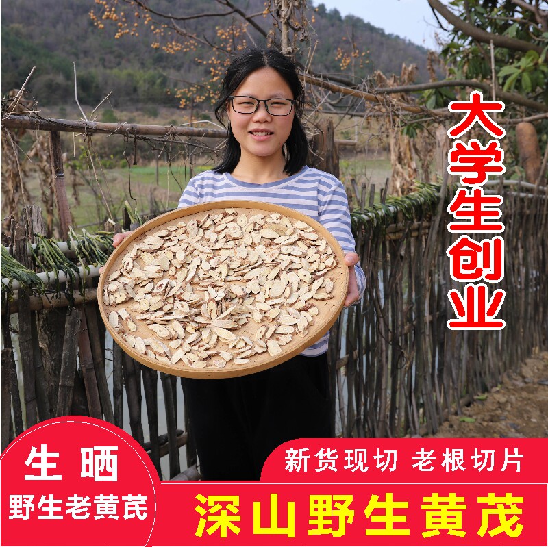 农家野生老黄芪片250g黄芪大片深山采挖老根黄氏配当归党参养生茶