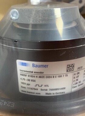 HS35F 01024 H ABZC C024 B E 100 7 T5 Baumer 堡盟 编码器