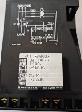 M.STSTEM传感器 LWT-11AO-R-X  0-1000W  4-20mA DC  24V DC