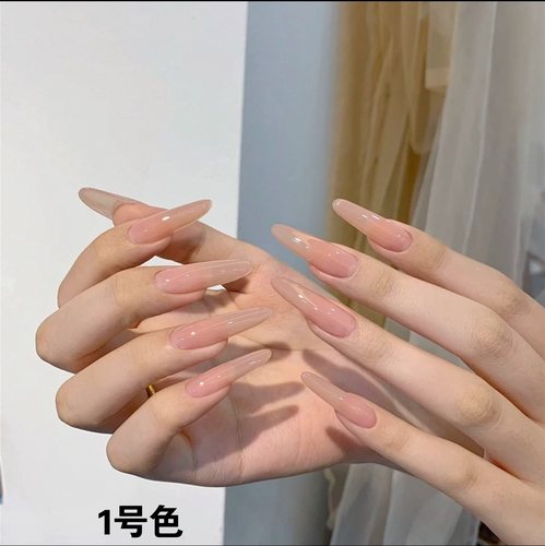 纯手工通勤系列冰裸透色嬛嬛美甲成品长短中款简约轻奢穿戴甲贴片