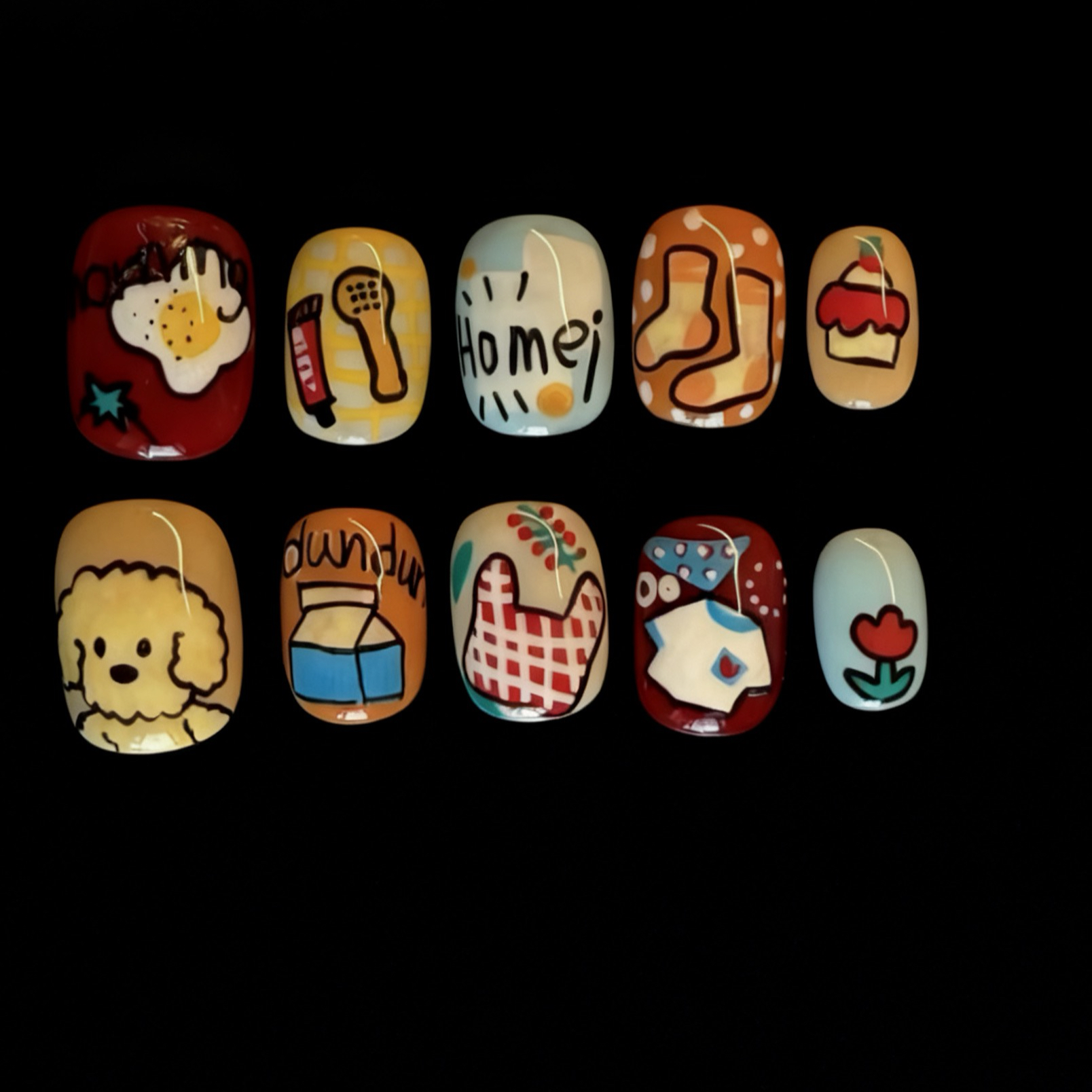 纯手工穿戴甲可爱风卡通立体手绘可爱美甲成品贴片可拆卸学生,彩妆/香水/美妆工具,穿戴甲/甲片,淘宝优惠券,粉丝福利购,淘宝优惠卷