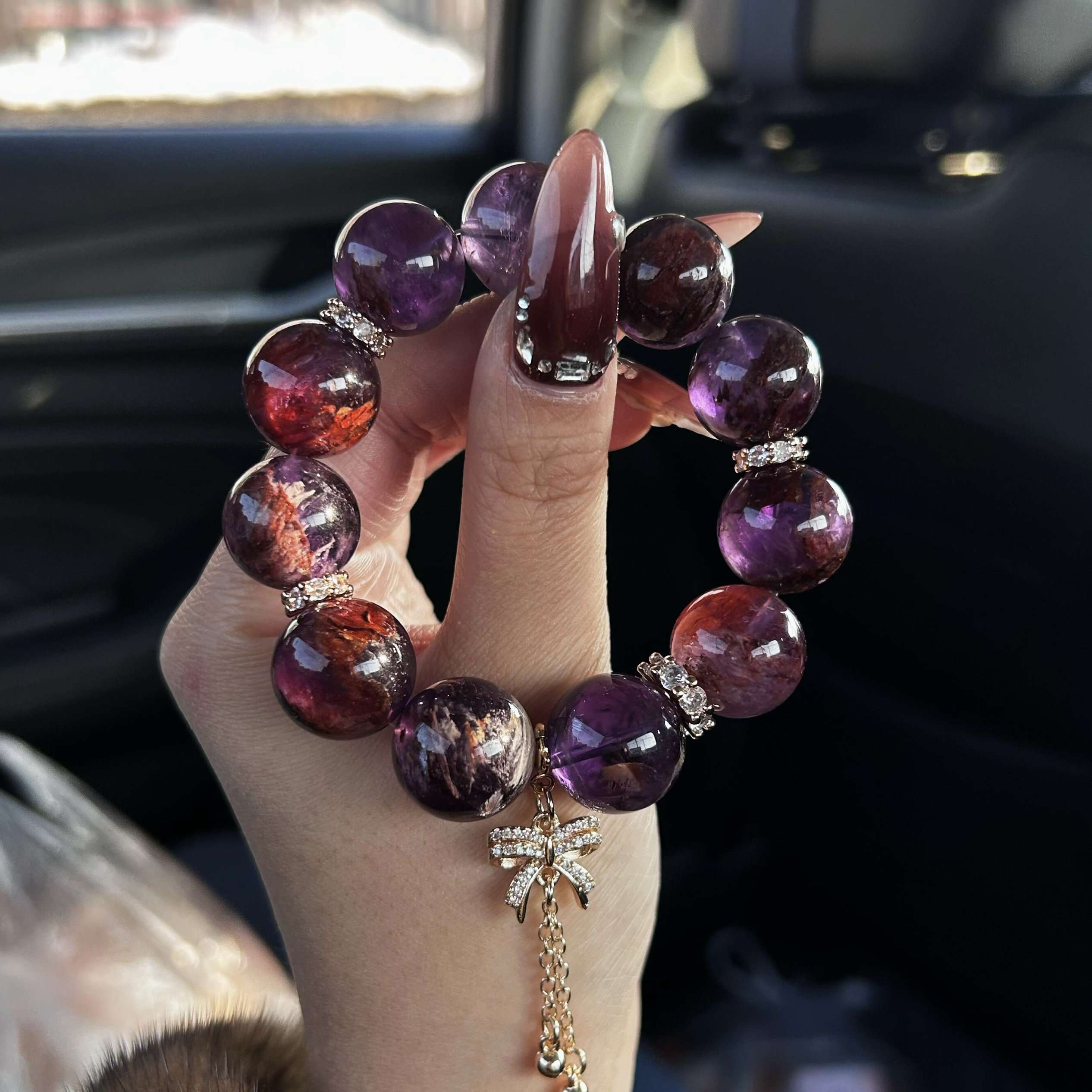 天然大颗粒紫幽灵转运单圈原创手串九紫离火紫水晶手链新中式国潮,饰品/流行首饰/时尚饰品新,手饰/手串,淘宝优惠券,粉丝福利购,淘宝优惠卷