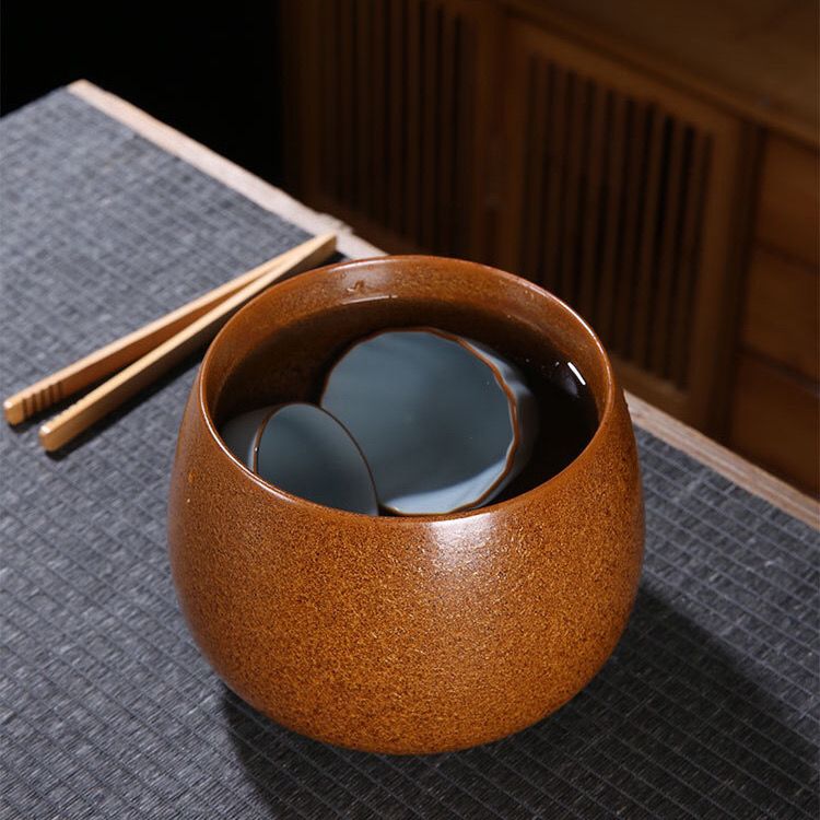 禅意建水茶洗茶渣缸陶瓷大小号