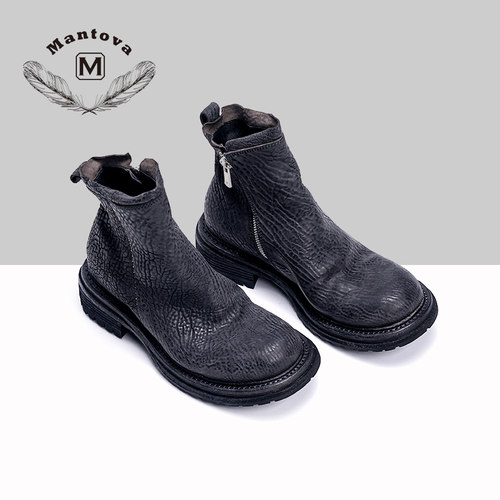 Mantova马皮复古切尔西靴