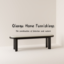 中古风黑武士实木茶室长凳换鞋 凳卧室床尾凳家用客厅餐桌凳长条凳