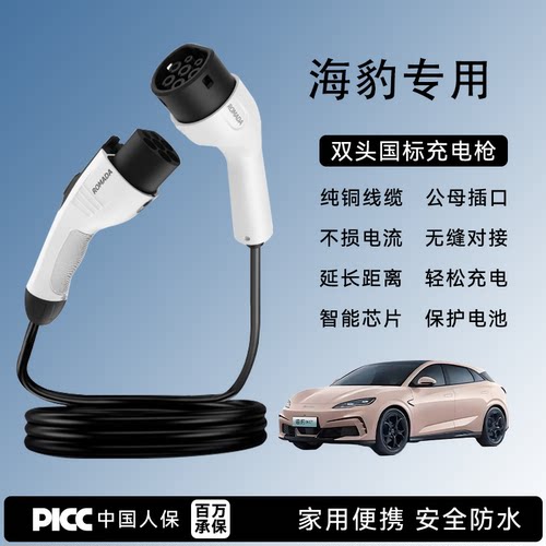 适用比亚迪海豹06/GT/海豹07/DMi充电桩枪延长线公母头7KW新能源