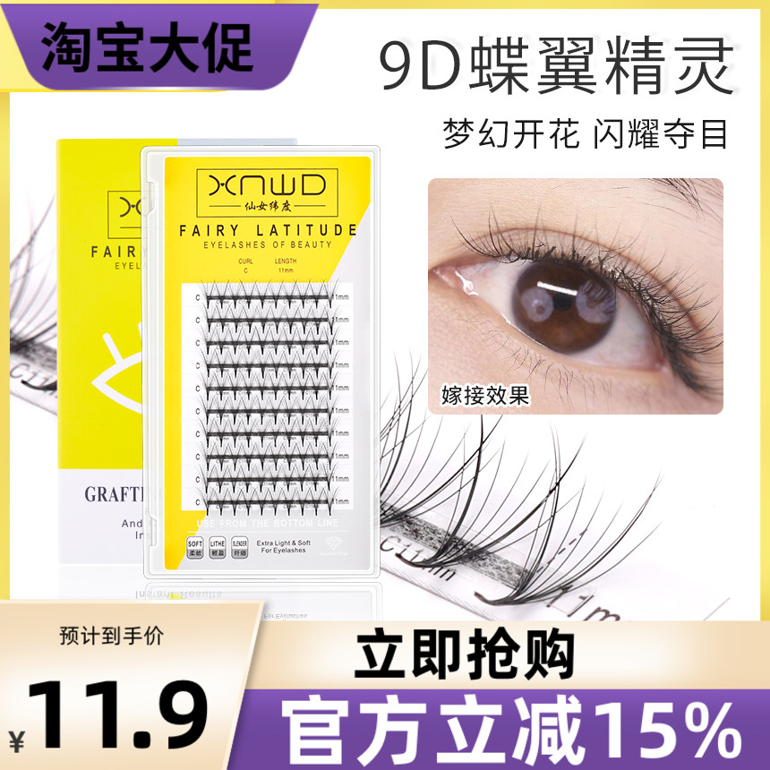 仙女纬度9D蝶翼精灵朵毛