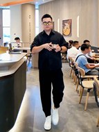 夏季微胖男生显瘦穿搭纯色男士禁欲系短袖衬衫宽松大码胖子轻熟风