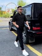 夏季微胖男生显瘦穿搭条纹短袖T恤帅气冰丝半袖体恤大码胖子搭配