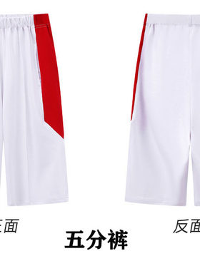 夏季北京人大附中初高中男女学生七分校裤中小学五分裤运动长裤子