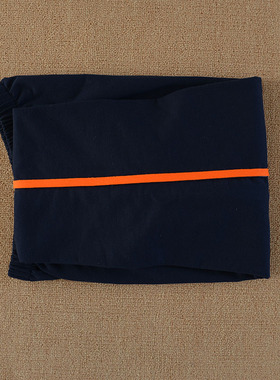 束脚校服裤子一条桔杠春夏初高中小学生纯棉纯棉藏蓝深蓝运动校裤