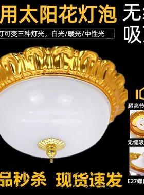 LED欧式复古吸顶灯卧室灯简欧仿古卧室过道阳台门庭玄关螺口灯泡