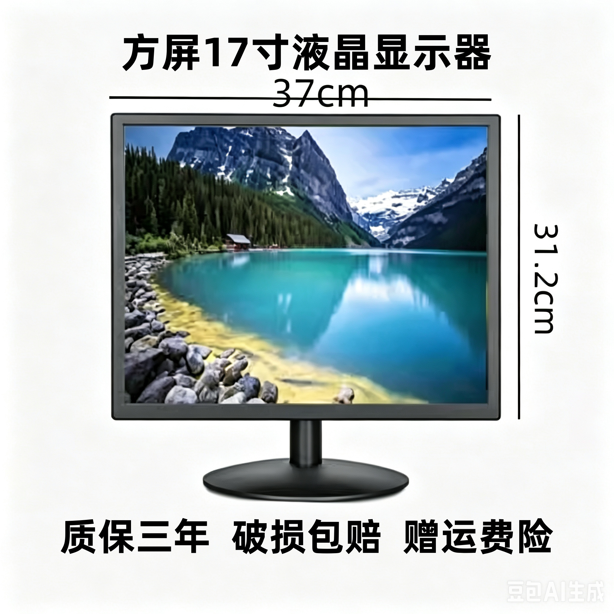 顺丰包邮清华紫光17寸电脑显示器15/19/寸监控电视内置音响挂墙